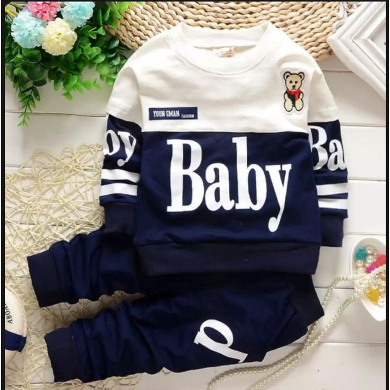 SETELAN SWEATER ANAK TERBARU MOTIF BABY 1-5 THM