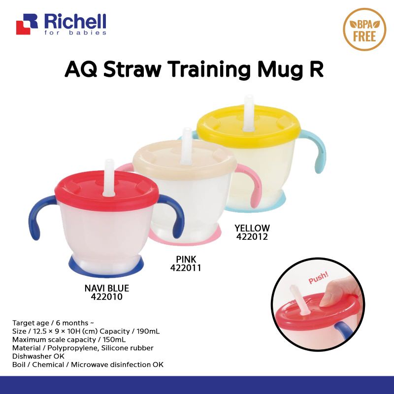 Richell Cup de mug / Straw training mug