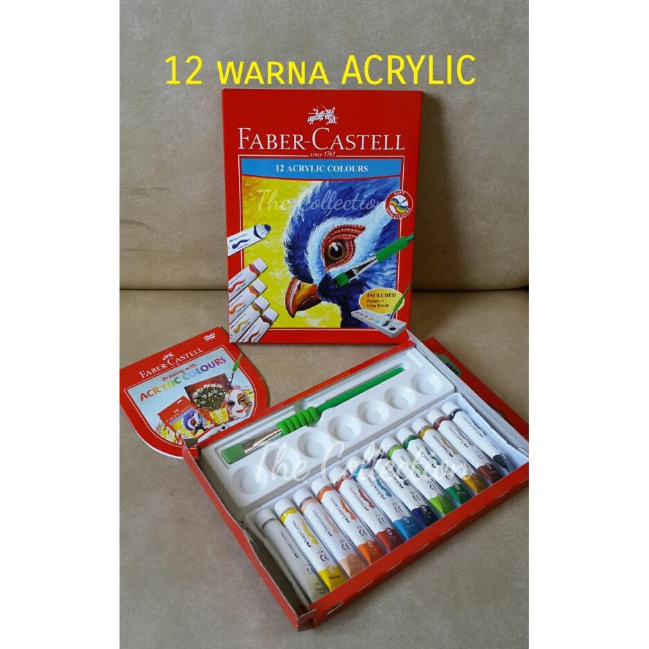 

Stok Baru! Atk0234Fc Cat Acrylic 12 Warna 572312 Faber Castel Akrilik Impasto Art Murah
