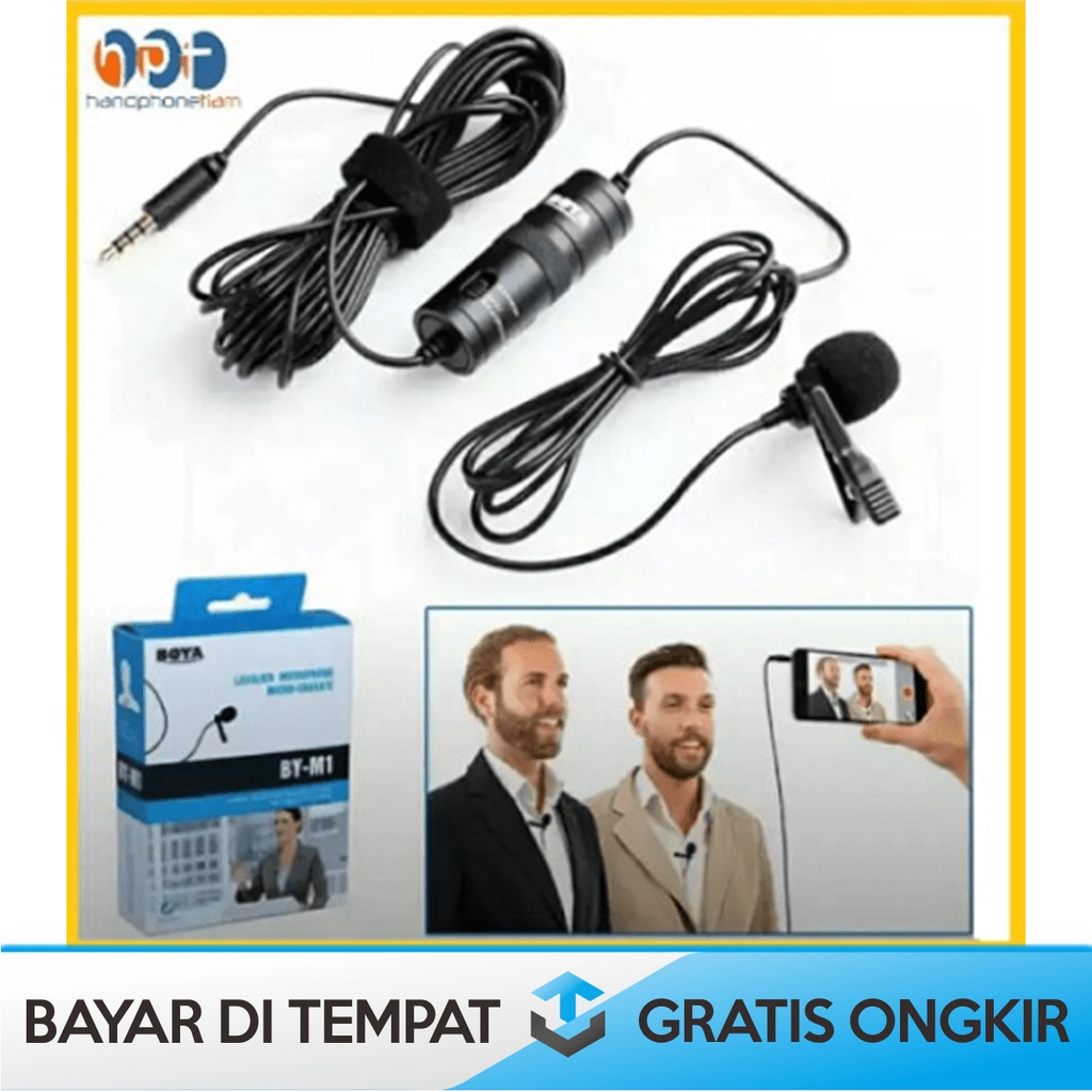 MIKROFON BOYA CLIP ON BOYA BY-M1 LAVALIER WITH 3.5MM AUDIO JACK MURAH