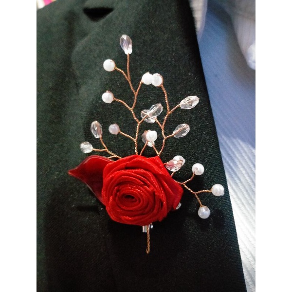 COD Bros bunga mawar pria dan wanita untuk jas atau blazer