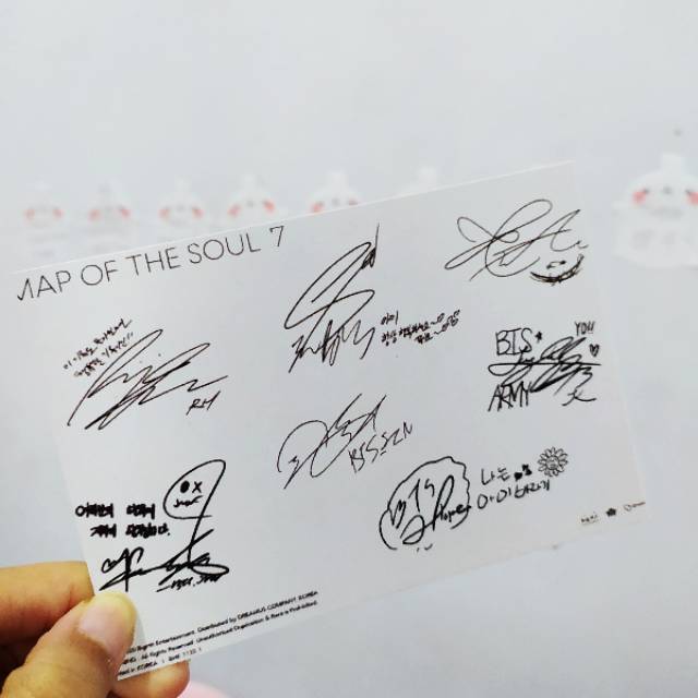 POSTCARD BTS MAP OF THE SOUL 7 UNOFFICIAL