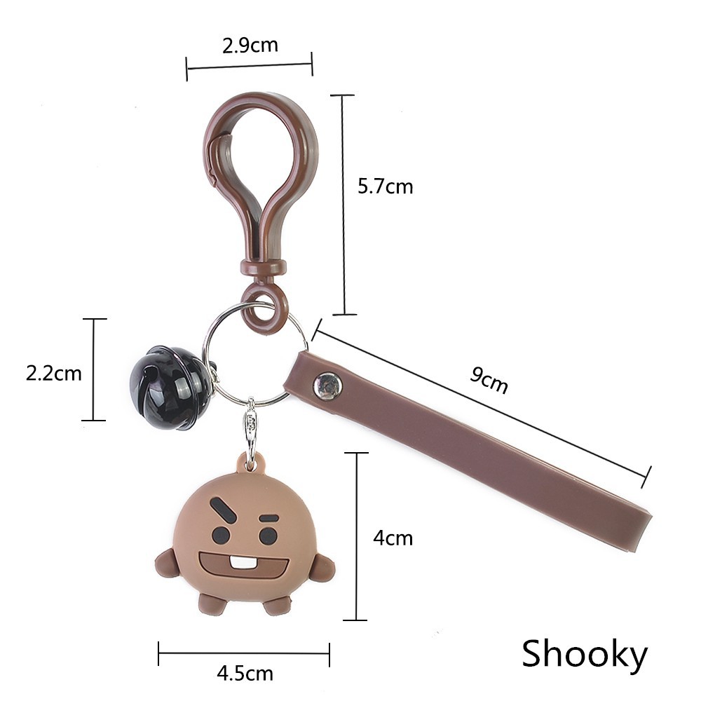 [Bayar Di Tempat]Kpop BTS BT21 TATA KOYA Keychain COOKY MANG Key Holder Chain Bag Pendant Keyring