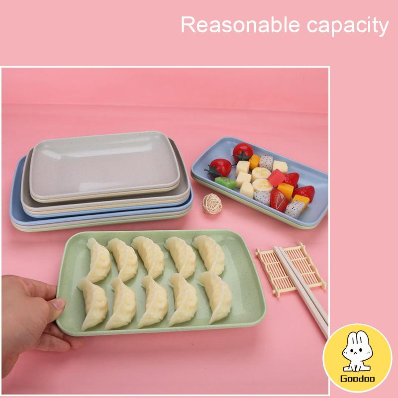 Piring Kecil Simple Longitudinal Piring Eat Snack Bread Cookie Bpa Free Plastic -Doo