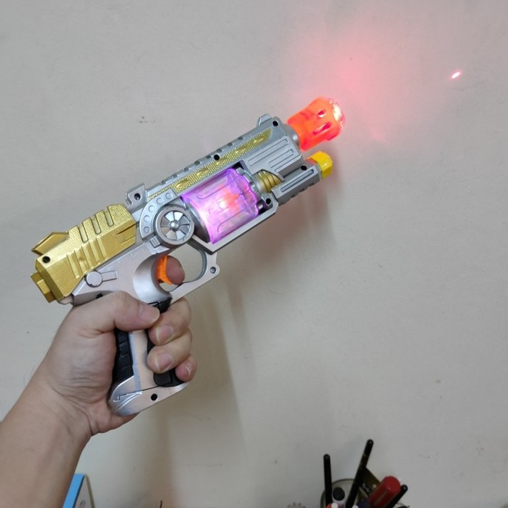 Mainan Anak Pistol Laser Tembak (Suara Getar Lampu)