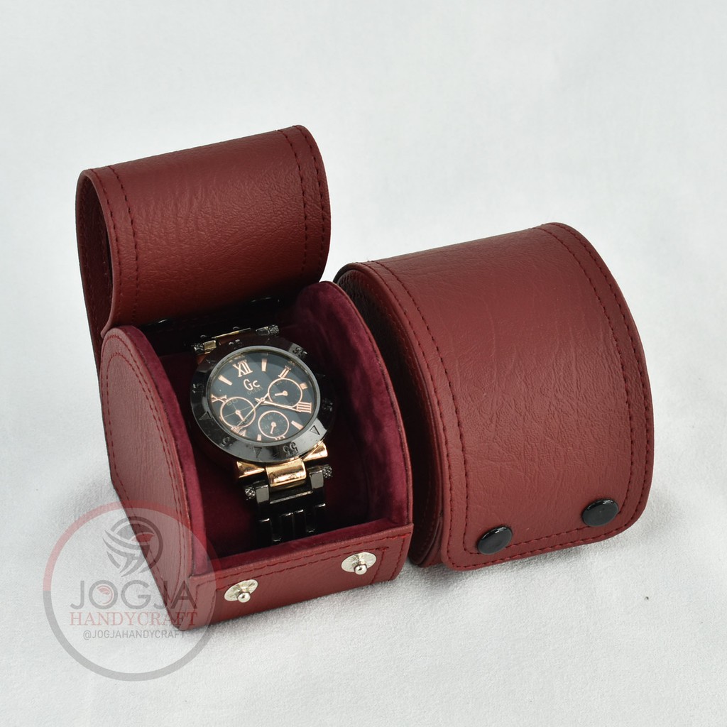 Exclusive Travel Watch Box / Kotak Tempat Jam Tangan Good Quality Jogja Handycraft