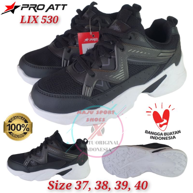 PRO ATT LIX 530 HITAM PUTIH - SEPATU PRO ATT PRIA WANITA ORIGINAL / SEPATU WANITA KOREAN STYLE / SEPATU FASHION WANITA PRO ATT