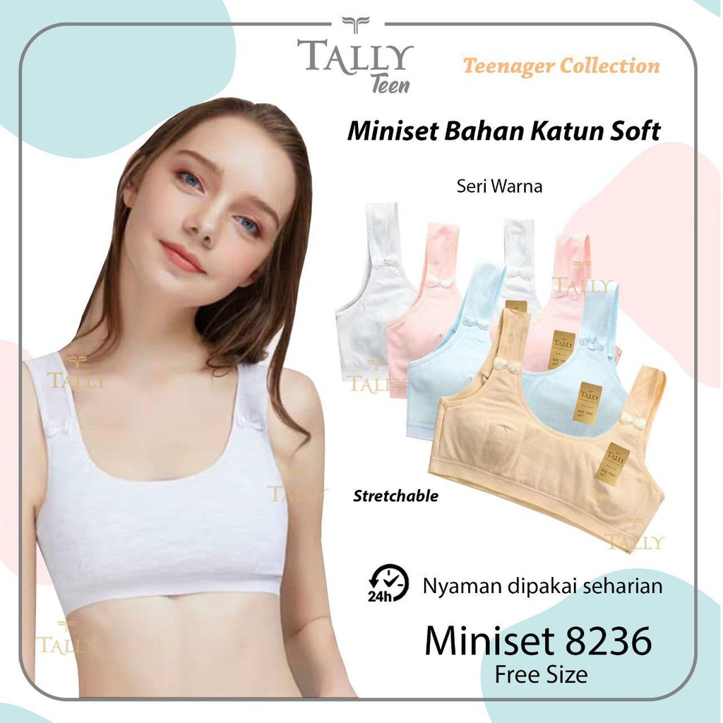 TALLY MINISET 8236 I TANPA BUSA | FREE SIZE I BAHAN KATUN