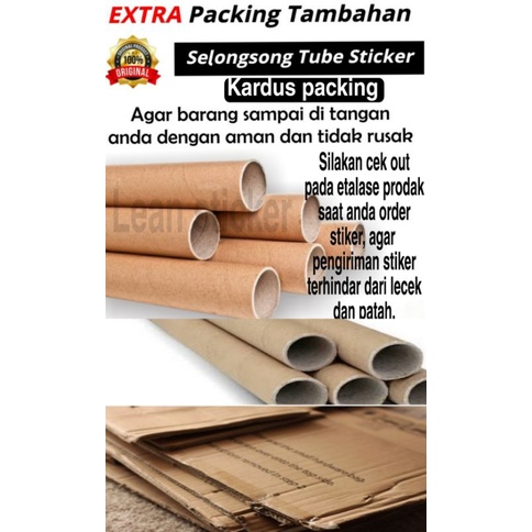 

tabung/kardus pelengkap/pengaman packing pengiriman stiker.