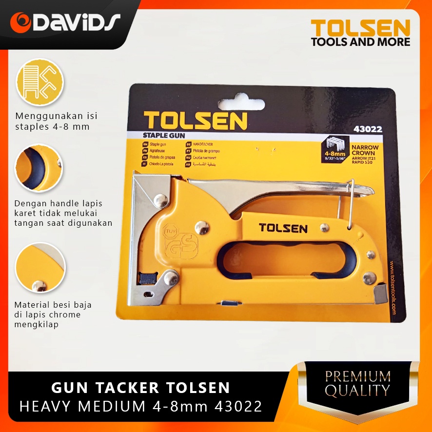 Staples Tembak Gun Tacker Stapler Setaples Jok Motor Steples Seteples Tolsen