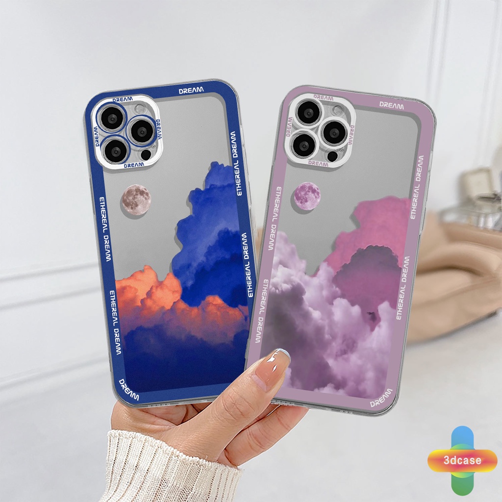 Soft TPU Case Compatible For IPhone 13 12 11 PRO MAX 6 7 6S 8 Plus X XR XS MAX 11 12 13 mini Se 2020 6SPlus 7Plus 6Plus 8Plus XSMAX A15 A16 A9 A5 A7 A5S Y12 Y20 Y15S A12 A03 Ins Colorful Clouds Transparent Case