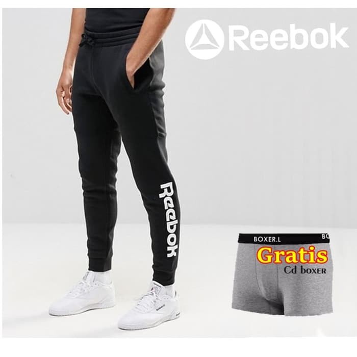 celana training jogger rebook panjang jogger pria - jogger cowok terkini
