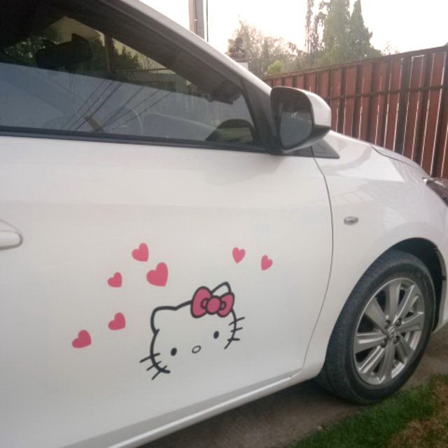 Stiker Hello Kitty Mobil Cutting Sticker Hello Kitty Kaca Mobil Helo Kity