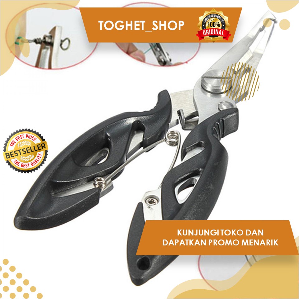 Tang Kail Pancing Tang Stainless Penjempit Tang Gunting Kail Pancing Multifungsi Cabut Kail Pancing
