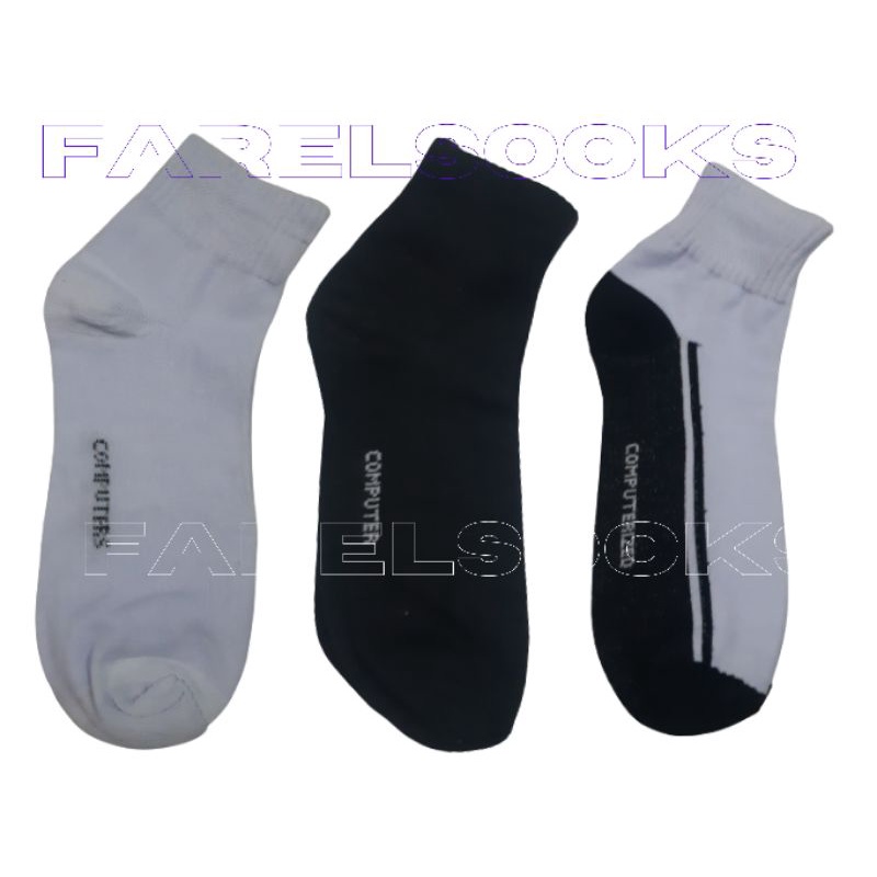 (6 pcs) KAOS KAKI SPORT PENDEK POLOS KAOS KAKI OLAH RAGA KAOS KAKI MATA KAKI POLOS