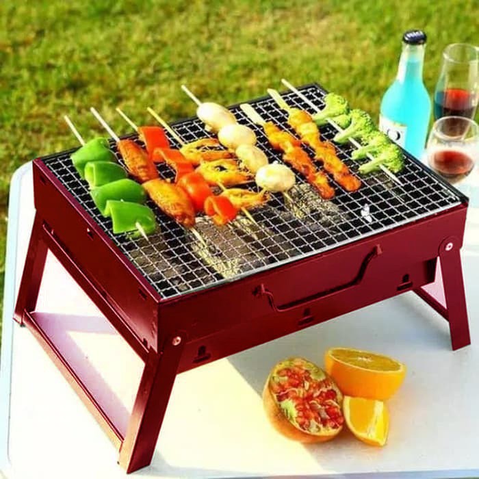 Barbeque Grill Alat Panggangan Portable Mini Pemanggang ...