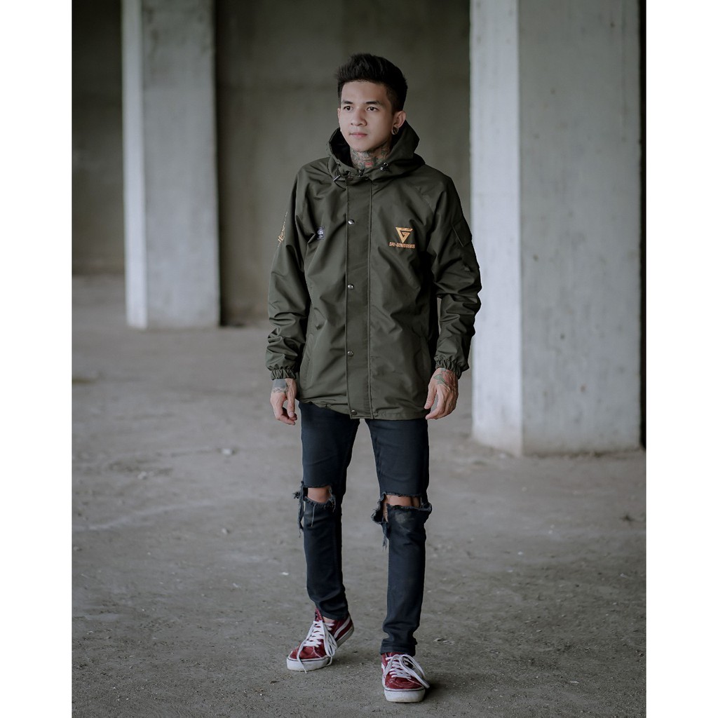 Jaket Terbaru 2020 Parasut 3D / Jaket Pria 2020 Parasut Polos Hijau Army