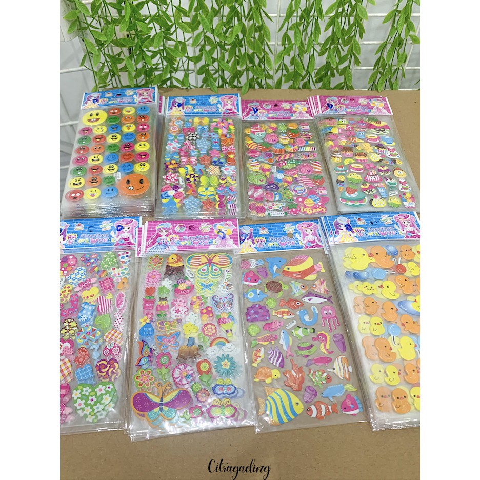 

STICKER ANAK MURAH EMBOSS METALIK TIMBUL MOTIF LAKI PEREMPUAN KARAKTER LUCU ECER LUSIN GROSIR