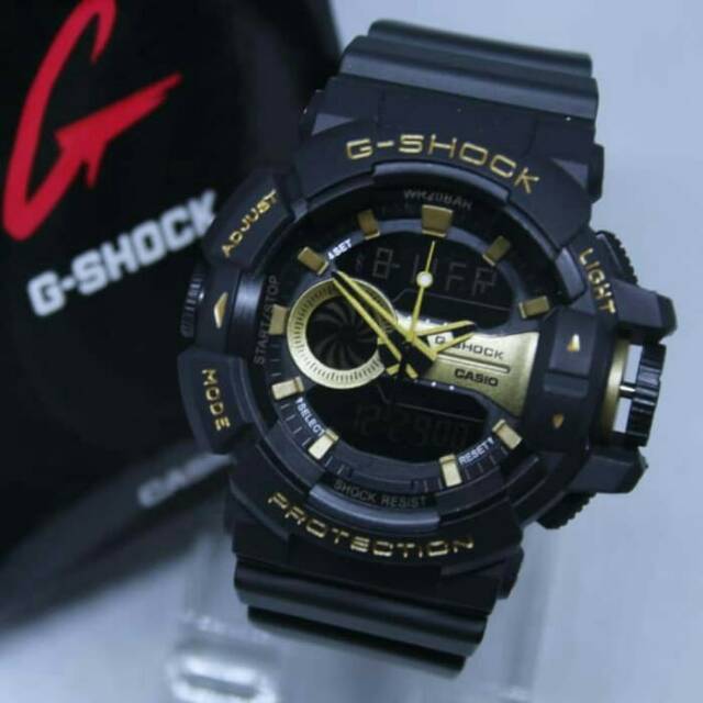 Jam tangan pria dual time jam tangan pria casio gshock ga400 list gold