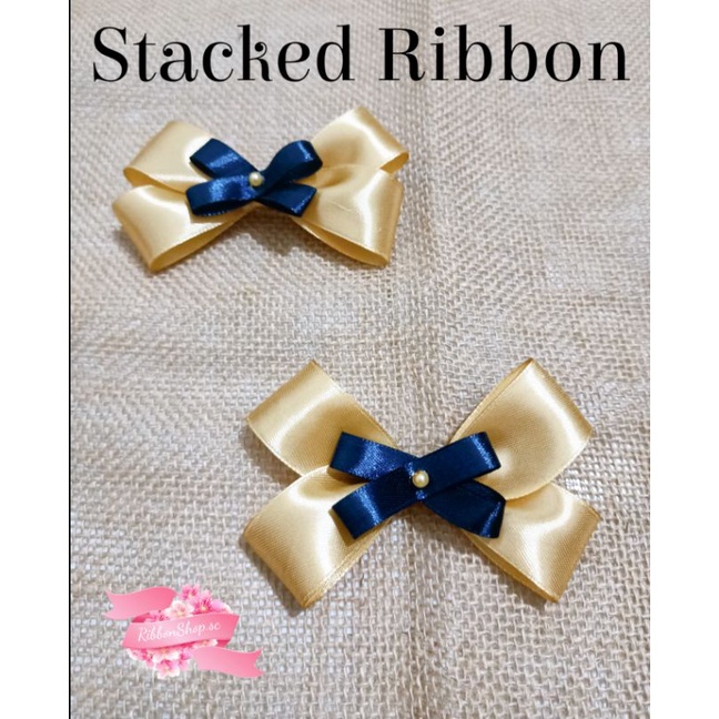 

Stacked Ribbon. Pita jadi / pita hampers / pita unik / pita kado / pita rambut