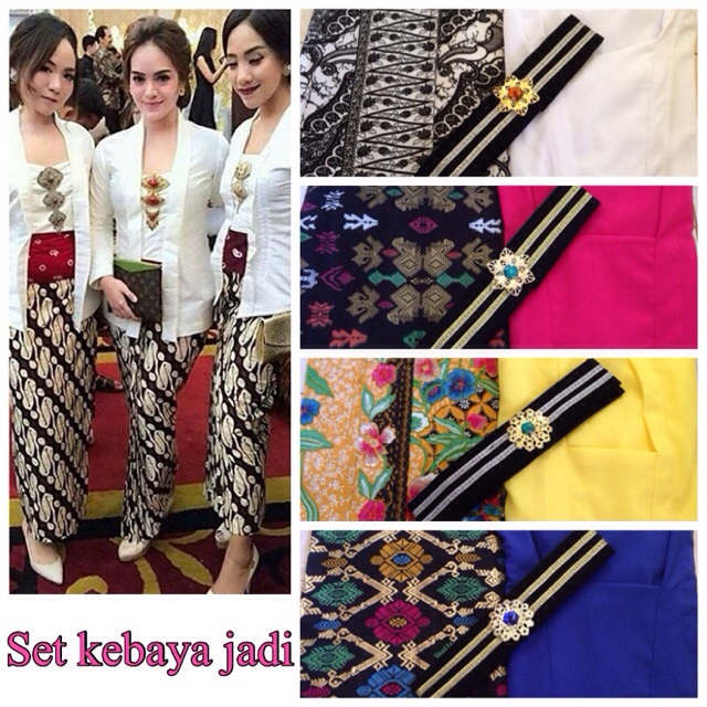 Set kebaya jadi kutubaru polos