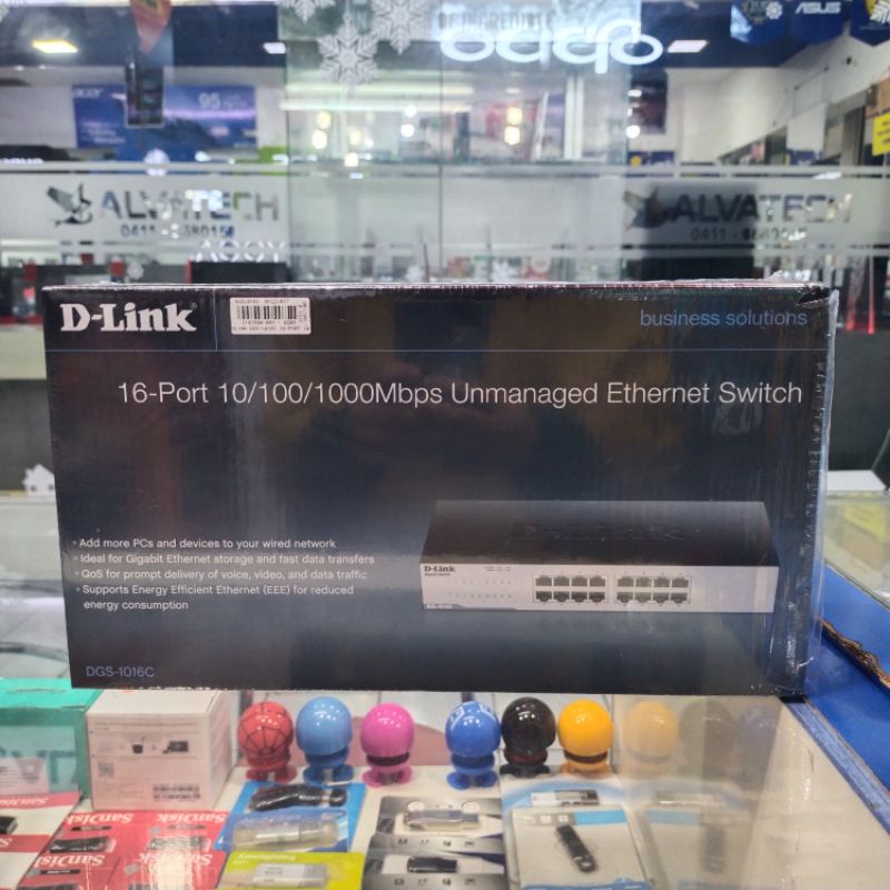 SWITCH HUB D-LINK DGS-1016C GIGABIT 16 PORT