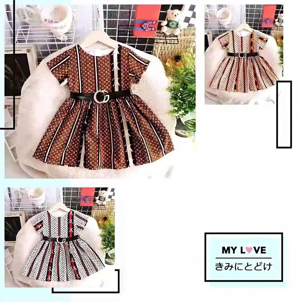 Dress Anak Perempuan Motif LV (G-D-LVBCL)