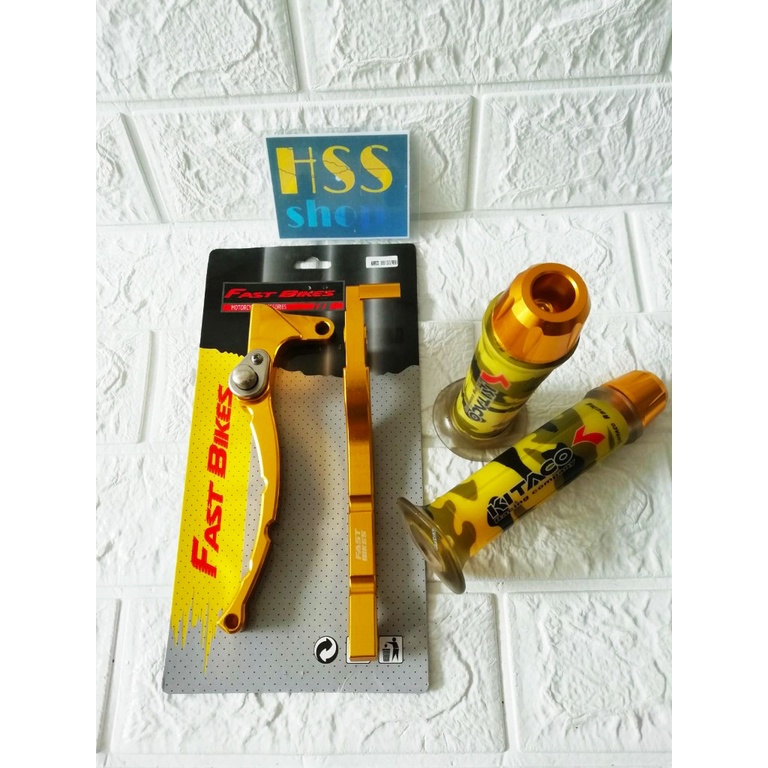 Handle Rem Variasi Cnc + Handgrip kitaco + jalu stang = Lexi 125, Aerox 155 Old & New, Free Go 125.
