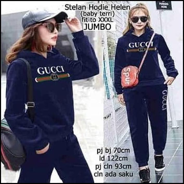 STELAN HODIE HELEN GUCCI /SETELAN BAJU OLAH RAGA WANITA / BAJU SENAM