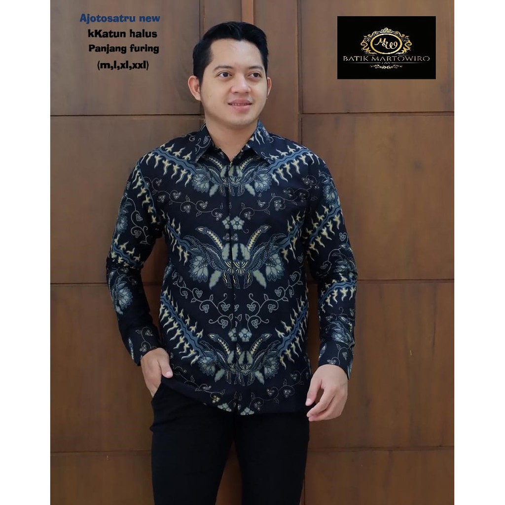 AJOTOSATRU NEW kemeja batik pria lengan panjang terbaru ORIGINAL BY MARTOWIRO