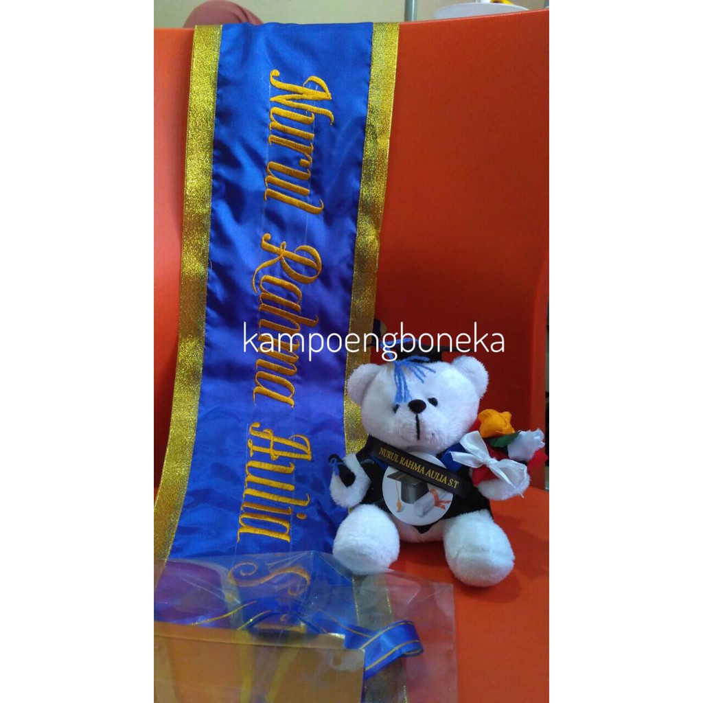 Boneka Wisuda + Selempang Wisuda Custom