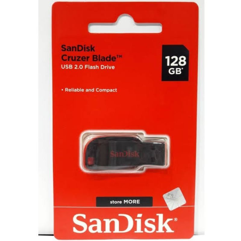 Flashdisk Sandisk 128GB Drive Cruzer Blade Original Sandisk