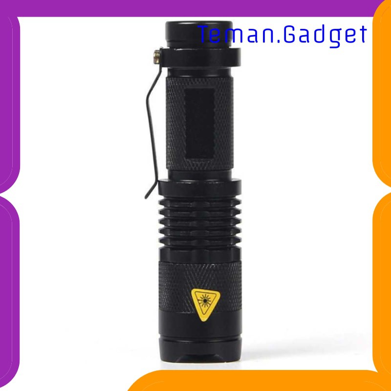 TG-IE185 TaffLED Senter LED 395nm UV + Baterai + Charger + Box Pocketman P1