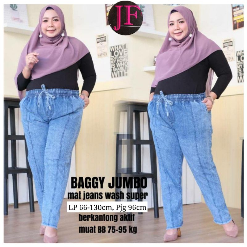 CELANA BAGGY JEANS JUMBO //JF6253