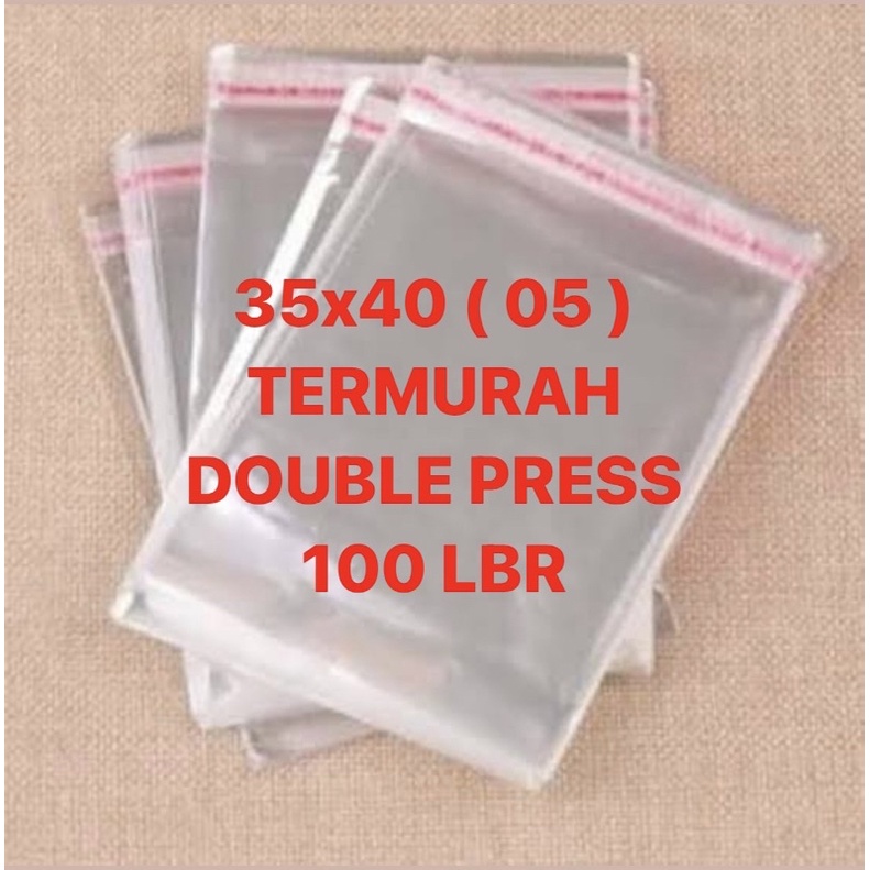 35x40 05 | PLASTIK OPP SEAL BAJU GAMIS GARMEN ISI 100 PCS | 24 MICRON