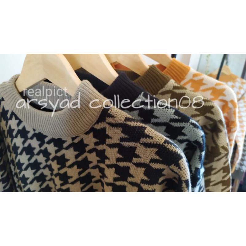 SWEATER RAJUT MOTIF BATIK / BLOUS ATASAN TERBARU