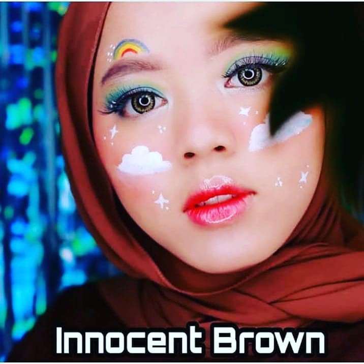 Softlens X2 Innocent BIG EYES DIA 16.00mm MINUS GREY BROWN BLACK BLUE ( -3.25 s/d -6.00) GRAY / Lensa  Kontak/ BS