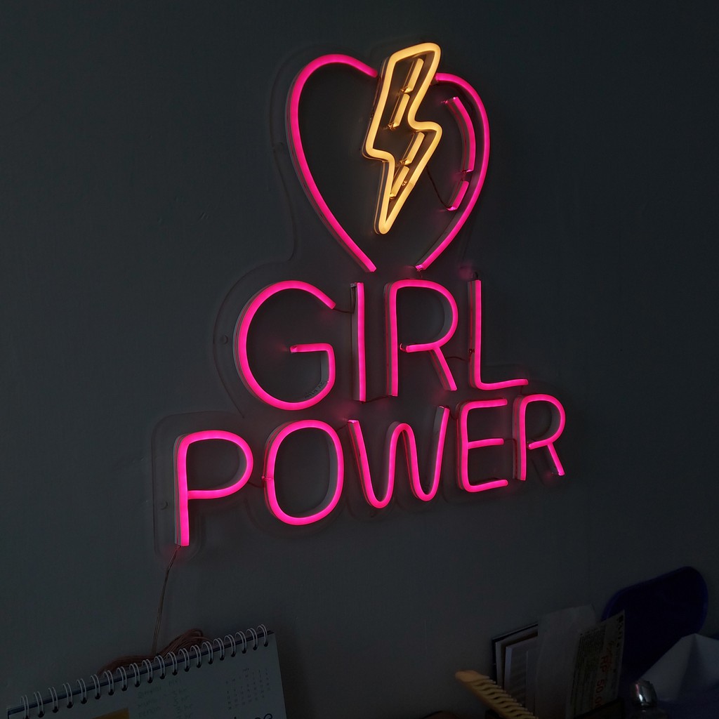NEON LED TULISAN GIRL POWER / NEON LED TULISAN / NEON LED GIRL POWER