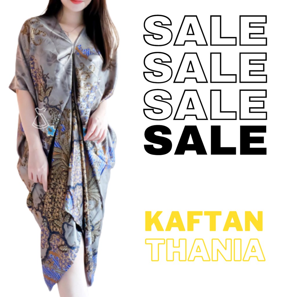 Dress Thania Satin Halus Cewek Lipat Tengah Silver Model Baru Pesta Batik Baju Kekinian Natal V4D9