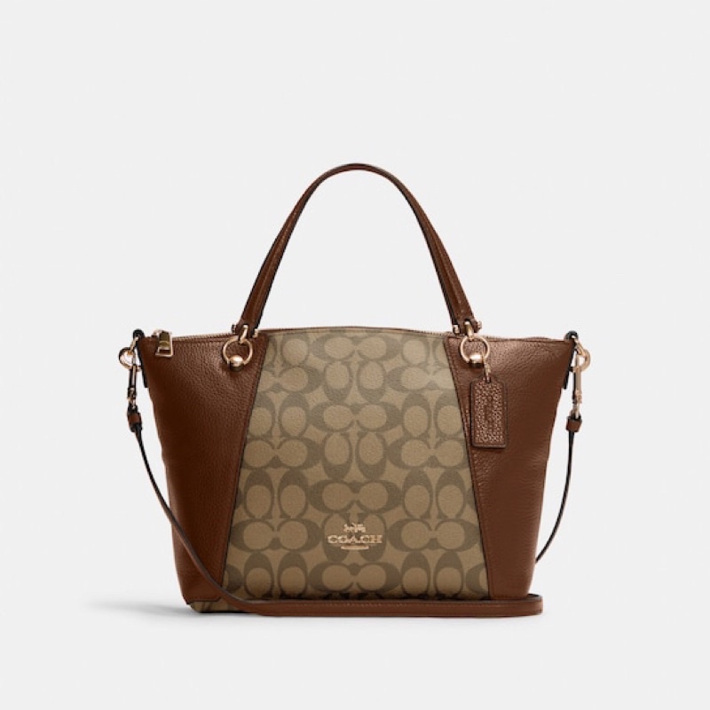 Coach Kacey Satchel In Blocked Signature Canvas (C6230)