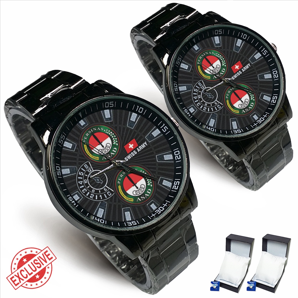 Jam Tangan Rantai Couple Logo PERSINAS ASAD (Cool)