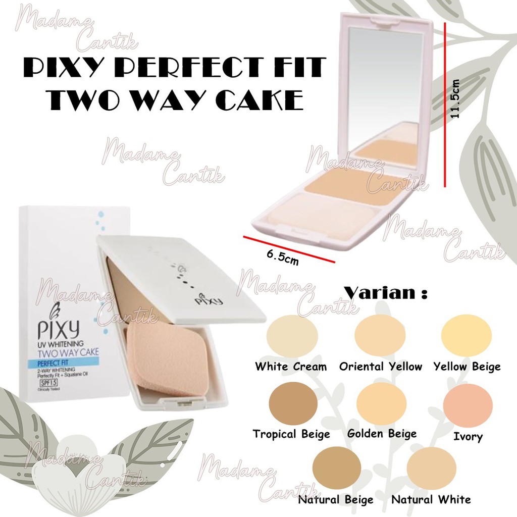✿ MADAME ✿ PIXY PERFECT FIT TWO WAY CAKE - REFIL PERFECT FIT  UV WHITENING TWO WAY CAKE BPOM