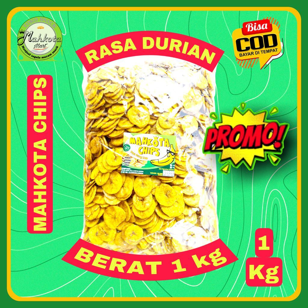 Jual Keripik Pisang Rasa Durian Isi 1 Kg Kripik Pisang Mahkota Chip