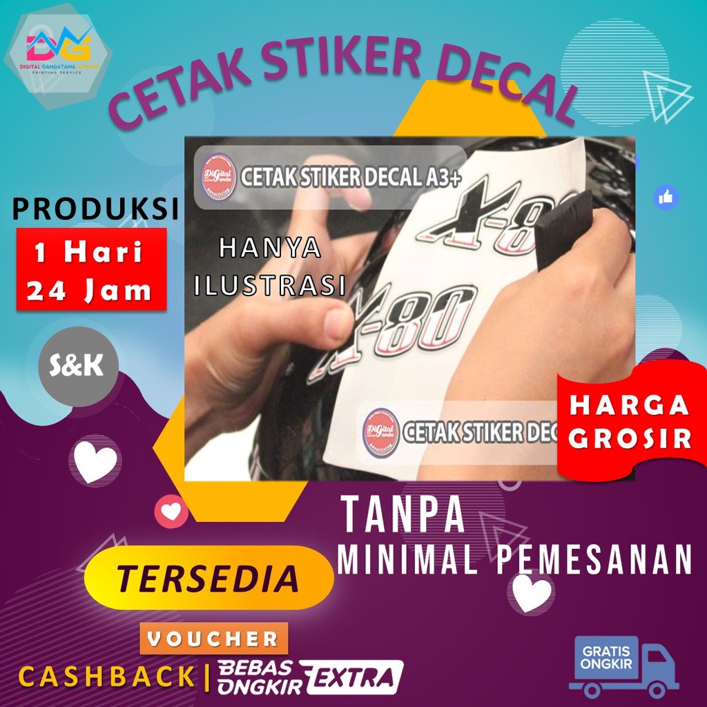 

CETAK STIKER WATERDECAL A3+