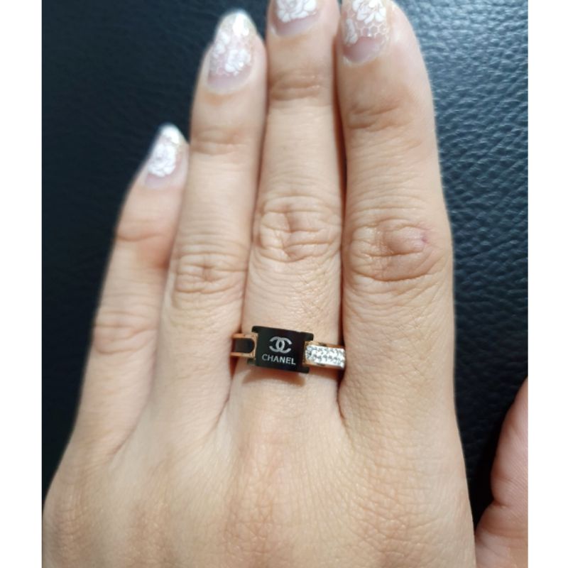 Cincin Titanium Stainless steel Asli Anti Karat Anti Alergi Ring Stainless steel mata Rosegold