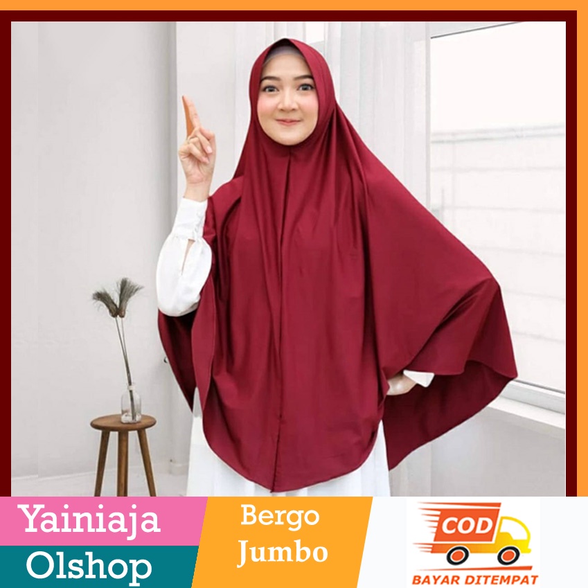 Jilbab instan bergo jumbo - hijab instan syar'i