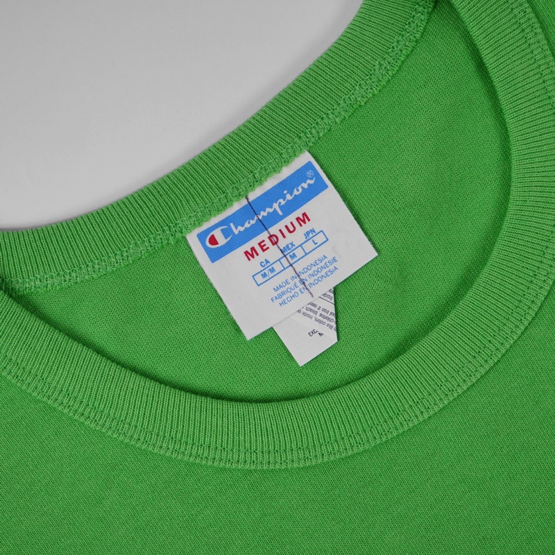 CHMPN SA Tshirt Vertical Signature Embroiderry Green