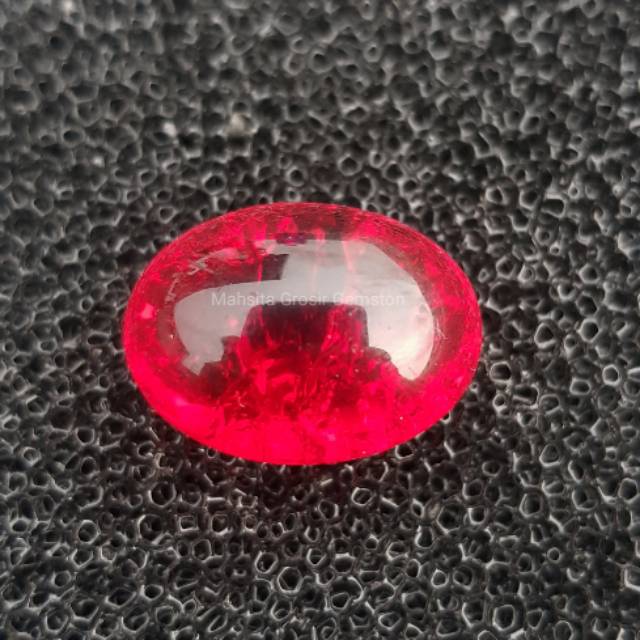 BATU AKIK PECAH SERIBU MERAH SIAM BODYGLASS DIJAMIN MULUS