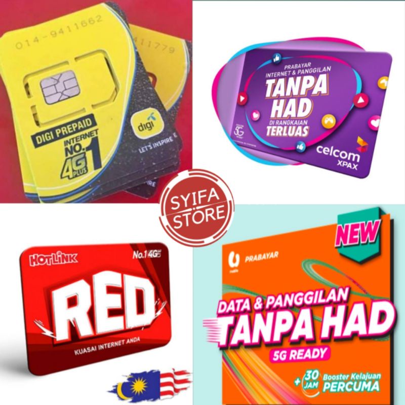 SIMkad perdana Malaysia Digi,Maxis/hotlink, umobile dan celcom