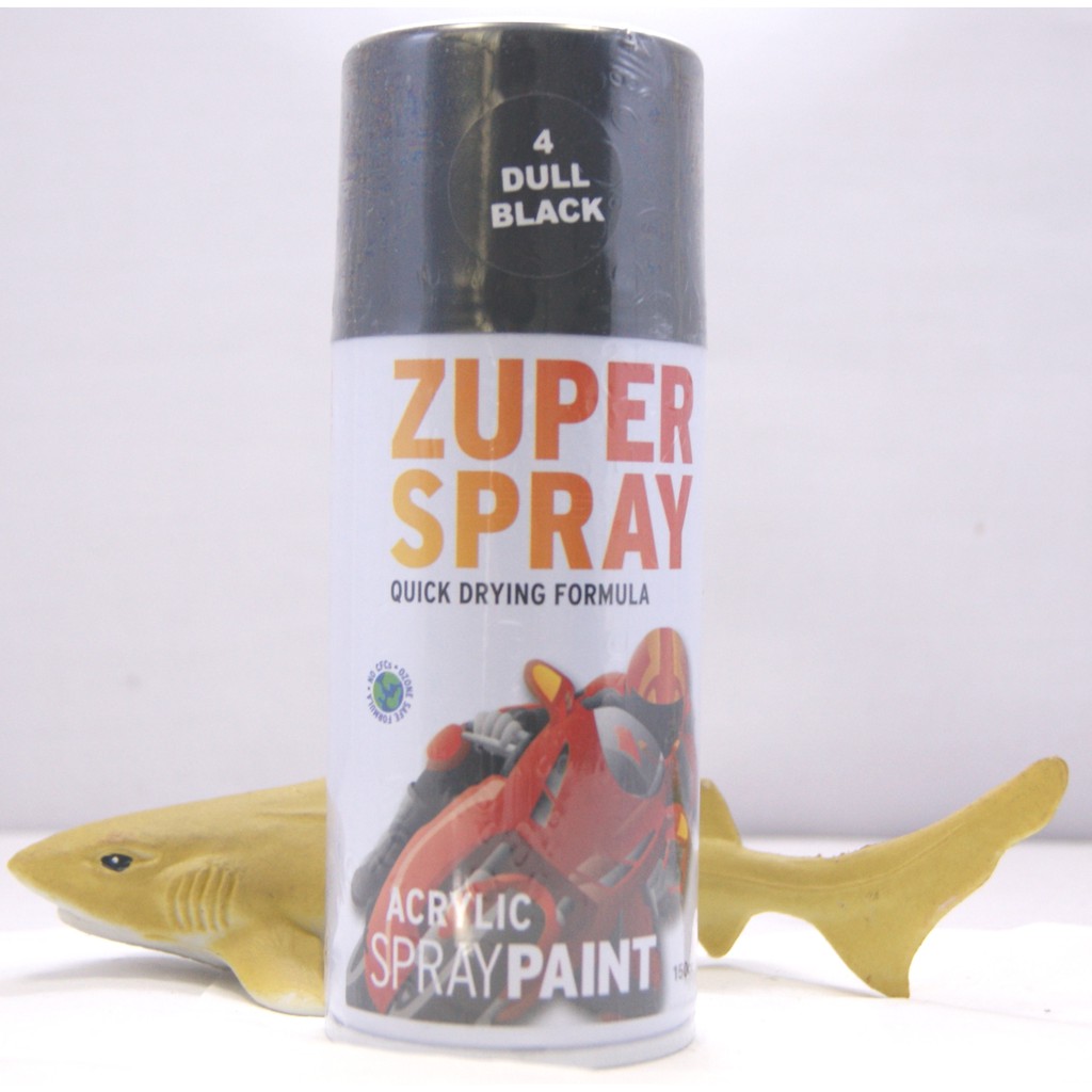 Cat Semprot Warna Hitam Dop Mandul 150 ~ 300cc / Dull Black Spray Paint ZUPER